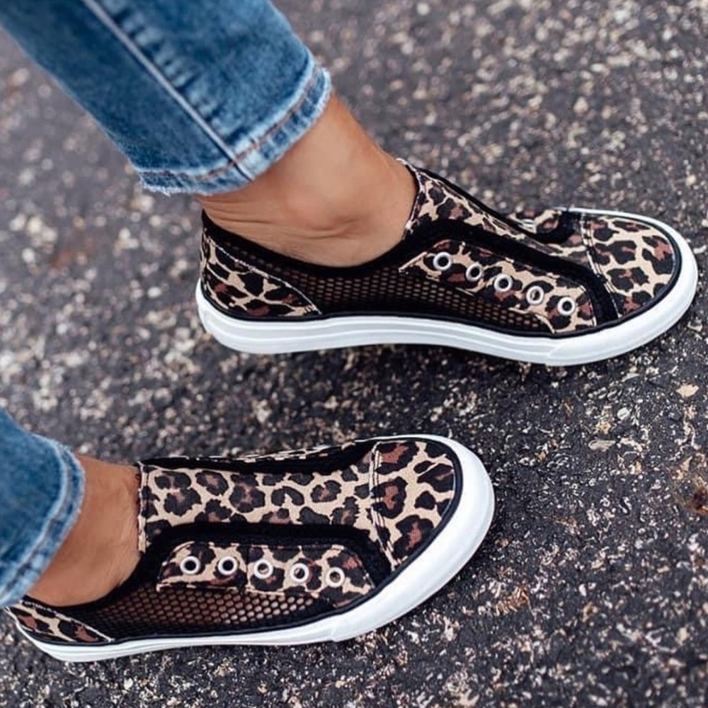 Gypsy Jazz Leopard & Mesh Shoes